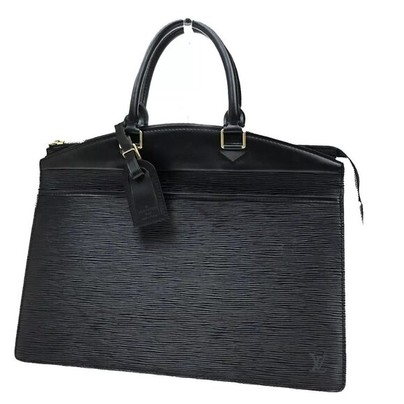 LOUIS VUITTON LV Logo Riviera Hand Bag Epi Leather Black France M48182 62FB462 - Picture 1 of 15